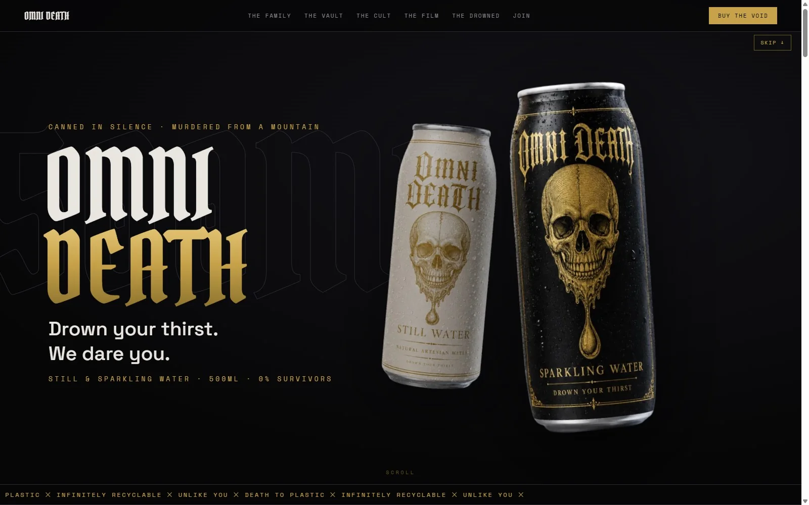 Home hero — opposing cans
